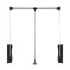 Adjustable Pull Down Closet Rod, Wardrobe Lift Collapsible Aluminium Retractable Cabinet Rail Lifter Hanger Organizer Storage System for Wardrobe Bedroom,S2,890to1210mm view 1