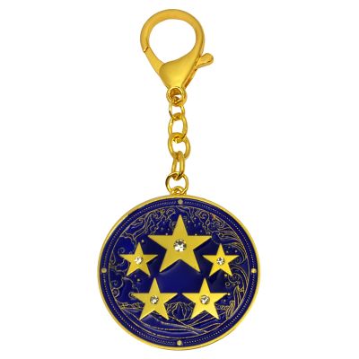 2023 Annual Amulet With 5 Stars Keychain Feng Shui Keychain W5319