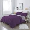3Pcs Comforter Set 100% Egyptian Cotton 800 Thread Count - Super King Plus Size (120" x120") Inch,Soft and Breathable Comforter Set - Plum Solid view 1