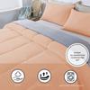 1Pcs Comforter 100% Egyptian Cotton 800 Thread Count - Super King Plus Size (120" x120") Inch,Soft and Breathable Comforter - Blush Solid view 4