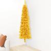 Gecheer Slim Artificial Half Christmas Tree, Gold PVC Skinny Cone-Shaped Indoor Decoration for Living Room, 70.9 Inch Height view 2