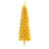 Gecheer Slim Artificial Half Christmas Tree, Gold PVC Skinny Cone-Shaped Indoor Decoration for Living Room, 70.9 Inch Height view 3