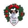 2025 Personalized Ornament Jack Russel in Wreath Christmas Tree Gift Celebration Custom Customized Dog Breed Puppy Ornament Station - Free Personalization view 1
