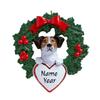 2025 Personalized Ornament Jack Russel in Wreath Christmas Tree Gift Celebration Custom Customized Dog Breed Puppy Ornament Station - Free Personalization view 2