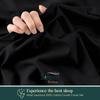 Black Duvet Cover Alaskan King Size 132x120 - 3 Pc Duvet Cover with 2 Pillow Shams -100% Egyptian Cotton Comforter Cover with Zipper Closure & 4 Corner Ties, Alaskan King size Duvet cover set -Black view 4