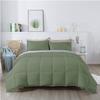1Pcs Comforter 100% Egyptian Cotton 800 Thread Count - Super King Plus Size (120" x120") Inch,Soft and Breathable Comforter - Sage Solid view 2