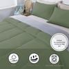 1Pcs Comforter 100% Egyptian Cotton 800 Thread Count - Super King Plus Size (120" x120") Inch,Soft and Breathable Comforter - Sage Solid view 4