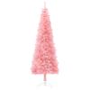 Gecheer Pink Slim Artificial Half Christmas Tree, Space-Saving Cone-Shaped PVC Indoor Decoration for Living Room view 4