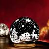 Christmas Decor Lovely Reindeer Sled Snow Globe 4.5 x 4.5 Inches- Home Decoration and Christmas Decoration Snow Globe view 1
