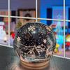 Christmas Decor Lovely Reindeer Sled Snow Globe 4.5 x 4.5 Inches- Home Decoration and Christmas Decoration Snow Globe view 2