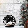 Christmas Decor Lovely Reindeer Sled Snow Globe 4.5 x 4.5 Inches- Home Decoration and Christmas Decoration Snow Globe view 4
