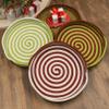 Candy Cane Round Tray - Red 18"x18"x3" view 4
