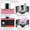 ROVSUN 21 Inch Cotton Candy Machine, Electric Cotton Candy Maker Machine Candy Floss Maker Machine w/Cover, Stainless Steel Bowl, Sugar Scoop and Drawer for Commercial Home Party Carnival, Pink view 2
