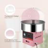 ROVSUN 21 Inch Cotton Candy Machine, Electric Cotton Candy Maker Machine Candy Floss Maker Machine w/Cover, Stainless Steel Bowl, Sugar Scoop and Drawer for Commercial Home Party Carnival, Pink view 4