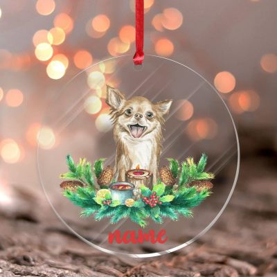 2022 2022 Personalized Dog Acrylic Christmas Tree Ornament in Memory of Pet Ornament Souvenir Cutest Dog Gifts for All Dog Lovers Collectible Gift Tree Decoration Stocking Name Tag
