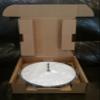 Classic Ivory and Gray Wall Clock | Ultra Quiet Quartz Mechanism | Hand Made in USA Beautiful Crisp Lasting Color | Comes in 8 Sizes (Wood, Gray Wall Clock - 24 inches) view 4