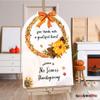 Personalized Fall Flower Wreath Thanksgiving Party Welcome Sign - Custom Give Thanks With A Grateful Heart Thanksgiving Welcome Sign - Welcome Sign For Your Glorious Thanksgiving Party (Acrylic) view 3