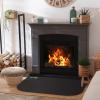 FLASLD Fireplace Hearth Mat, 3248 inch Grill Mat Under Desk, Double-Sided Fireproof Fireplace Rugs for Fire Pit, Grill Pad for Outdoor Grill, Fireplace, Stove, Smokers, BBQ view 2