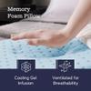 WEEKENDER Gel Memory Foam Pillow - Standard Size - 2-Pack - Medium Firm Feel - Neck & Shoulder Support - For Back & Side Sleepers - Home, Hotel, & Hospital Essentials view 2