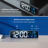 Abovsare Digital Clock for Bedroom, Clocks for Living Room Decor, Desk Table Clock, Alarm Clock Large Display with Date Week Temperature, Automatic Brightness Dimmer, Smart Cool Modern (Black Blue) view 3