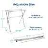 Camco Portable Clothes Drying Rack | Features 3 Horizontal Drying Rods | Extend from 60-inches to 95-inches Long to Provide Plenty of Drying Space | Light Weight Stainless Steel (51339) view 3