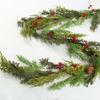 Artificial Red Berry and Juniper Pine Garland for Christmas Displays and Holiday Decorating by Factory Direct Craft view 1