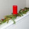 Artificial Red Berry and Juniper Pine Garland for Christmas Displays and Holiday Decorating by Factory Direct Craft view 4