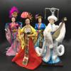 Jayiaine Chinese Doll Desktop Decor Oriental Asian Geisha Girl Ancient Four Beauties Doll Statue 12'' for Home Office Christmas Collectible,Four Beauties view 3