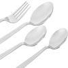 Anjali Enterprises Cutlery Set 24Piece (6 Tea Spoons, 6 Snack Spoons, 6 Spoons, and 6 Forks, Silver view 2