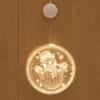 Merry Christmas Window Lights Decorations Battery Operated String Light LED 3D Hanging Xmas Decorative Light Christmas DIY Hanging Lighting Christmas Tree Ornaments for Home Decoration (8.66inch, H) view 2