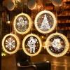Merry Christmas Window Lights Decorations Battery Operated String Light LED 3D Hanging Xmas Decorative Light Christmas DIY Hanging Lighting Christmas Tree Ornaments for Home Decoration (8.66inch, H) view 3