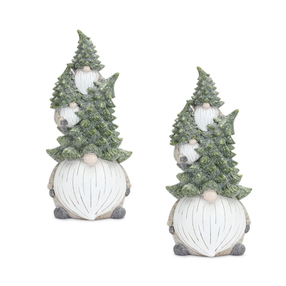 Triple Gnome Stack (Set of 2) 11.75" H Resin