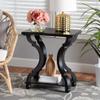 Baxton Studio Cianna End Table, 1-Shelf, Black view 2