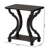 Baxton Studio Cianna End Table, 1-Shelf, Black view 3