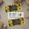 Cathy Wraps Sunflower Birthday Party Favor, Personalized Candy Bar Wrappers, DIY Kit, Custom Chocolate Bar Labels, Pack of 20 view 2