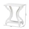 Baxton Studio Cianna End Table, 1-Shelf, White view 3