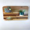 Floating Wall Plant Shelf 24" x 18" - Shelving for Walls - Beautiful Plant Stand - Made with Reclaimed Wood - Rounded Corners - Living Room - Entryway (Rounded Corners) view 2