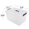 Bblina 18 Quart Clear Plastic Storage Boxes, 4-pack Storage Totes Containers with Lids view 3