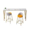 BNNP Bar Height Bar Table Nordic Fashion Bar Table Home Balcony Wall Long Table Living Room High Table and Chair Bar Table, Without Chairs Dining Table Coffee Table (Size : 100 * 40 * 105cm) view 1