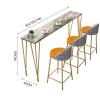 BNNP Bar Height Bar Table Nordic Fashion Bar Table Home Balcony Wall Long Table Living Room High Table and Chair Bar Table, Without Chairs Dining Table Coffee Table (Size : 100 * 40 * 105cm) view 2