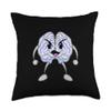 Smart Brain Power Intellectual Free Thinker Cartoon Brain Throw Pillow view 1