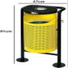 Trash can Commercial, Outdoor Decor Outdoor Trash Can Street Park Garbage Storage Bin with Ashtray Simple Design Outdoor Trash Can view 2