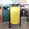 Trash can Commercial, Outdoor Decor Outdoor Trash Can Street Park Garbage Storage Bin with Ashtray Simple Design Outdoor Trash Can view 4