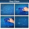 8 Pieces Space Tablecloth Starry Night Tablecloth Decorations Plastic Galaxy Table Cover Space Stars Theme Party Supplies for Birthday Home Decorations, 54 x 108 Inch view 4