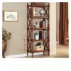 KIRANDY European-Style Solid Wood Shelf, Floor-to-Ceiling Country Bookshelf, Multi-Layer Shelf for Kitchen, Living Room, Study (Color : 5Tier Cherry Color 70x36x177cm) view 1