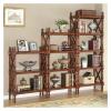 KIRANDY European-Style Solid Wood Shelf, Floor-to-Ceiling Country Bookshelf, Multi-Layer Shelf for Kitchen, Living Room, Study (Color : 5Tier Cherry Color 70x36x177cm) view 4