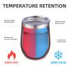 12 oz Insulated Wine Tumbler with Lid and Straw,Stainless Steel Stemless Wine Tumbler Glasses 16 Packs Double Wall Vacuum Wine Cups Tumbler Bulk for Champaign,Beer,Cocktail,Office,16 Colors view 4