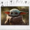 Baby Yoda Happy Birthday Banner - 5x3ft Vinyl Theme for Boys & Girls First Birthday, Baby Shower & Gender Reveal Party Supplies view 1
