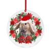 3in Circle Christmas Acrylic Ornament Keepsake Merry Christmas Wreath Animal Rabbit Acrylic Pendant for Christmas Ornaments Decorations Tree Hanging Ornaments Present Xmas Souvenir Gifts view 3