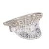 VIESSLG Handmade White Embroidered Lace Bride Hat Bridal Cap Sequin Captain Hat for Hen Do Party (Color : White, Size : Bride) view 2